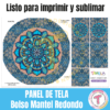 Bolso Mantel Redondo - Mandala Azul - Panel para Sublimar