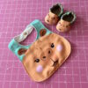 Kit Baby – Fox Boy - Patrones Digitales  (babero + zapatitos)