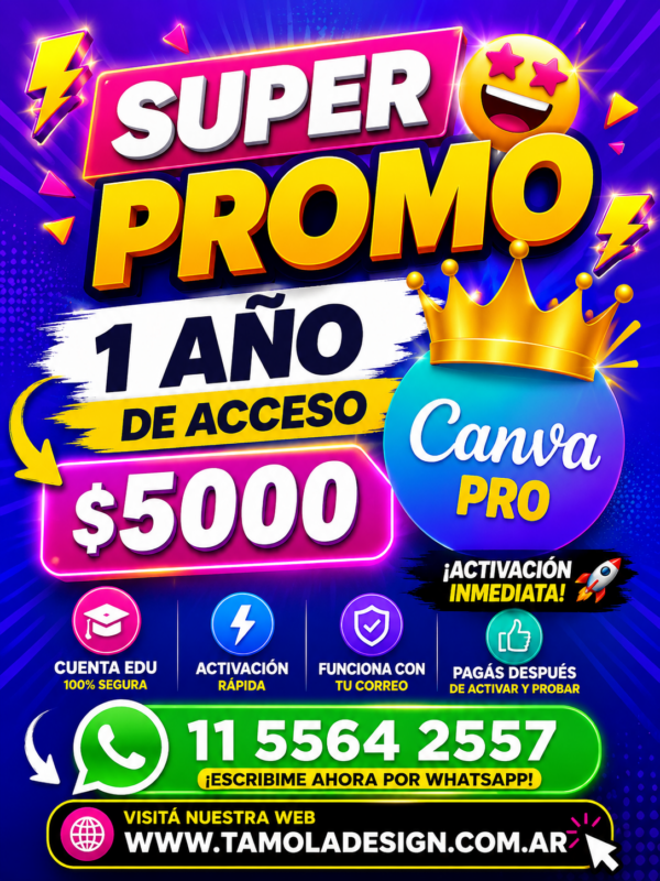 2026/06/361311.png Canva Pro - Acceso 1 año cuenta edu